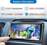 YB-10 Автомобилен мултимедиен плейър 1 DIN 10\" въртящ се дисплей HC8227, 4GB+64GB, IPS, CarPlay, Android Auto, Bluetooth, WiFi, GPS