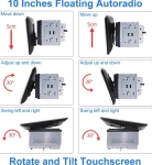 YB-10 Автомобилен мултимедиен плейър 1 DIN 10\" въртящ се дисплей HC8227, 4GB+64GB, IPS, CarPlay, Android Auto, Bluetooth, WiFi, GPS