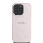 8115 GUESS HC MAGSAFE SAFFIANO PEONY CLASSIC LOGO PINK IP16 PRO