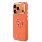 4634 GUESS HC  PU FW RESIN LOGO ORANGE IP17 PRO MAX