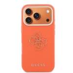 4634 GUESS HC  PU FW RESIN LOGO ORANGE IP17 PRO MAX