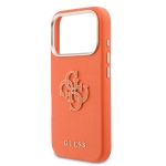 4634 GUESS HC  PU FW RESIN LOGO ORANGE IP17 PRO MAX