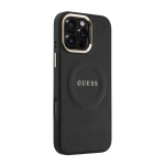 9667 GUESS HC MAGSAFE PU W/ PEONY HOT STAMP BLACK IP16 PRO MAX