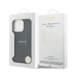 9667 GUESS HC MAGSAFE PU W/ PEONY HOT STAMP BLACK IP16 PRO MAX