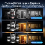 V380-SQ11!! 4MP ТРОЙНА IP Камера ( APP:V380PRO) Въртяща водоустойчива WiFi камера с 3 обектива