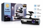 K4 1080P Автомобилен DVR камера с G-сензор Видеорекордер и Камера за задно виждане Двоен обектив HD