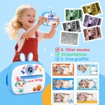 M300 Детски фотоапарат с моментално принтиране – 1080P HD (Син)