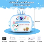 M300 Детски фотоапарат с моментално принтиране – 1080P HD (Син)