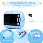 M300 Детски фотоапарат с моментално принтиране – 1080P HD (Лилав)