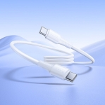 HOCO кабел X120 60W Type-C към Type-C (1M) - Бял