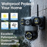 IP Камера HY-Q83D12A Wifi 6MP 1080P с 3 обектива ( APP:YOOSEE Ai ) HD 360 градуса с микрофон и високоговорител и LED светлина