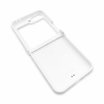 D75 Калъф с камъни за Samsung Z Flip 7 от 2 части - Бял
