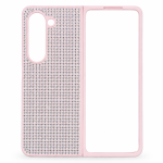 D80 Калъф с камъни за Samsung Z Fold 6 от 2 части - Розов