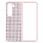 D80 Калъф с камъни за Samsung Z Fold 7 от 2 части - Розов