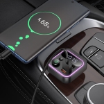 HOCO E85 FM 38W. модулатор трансмитер (2 USB изхода + 1 USB-C, microSD, Bluetooth)