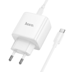 HOCO 220V N83 GaN PD60W зарядно+каб. Type-C към Type-C - Черен