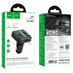 HOCO E89 FM 45W. модулатор трансмитер (2 USB изхода + 1USB-C, microSD, Bluetooth)