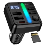 HOCO E89 FM 45W. модулатор трансмитер (2 USB изхода + 1USB-C, microSD, Bluetooth)