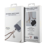 0660 GUESS HDSP PU SAFFIANO CHAIN STRAP W/ 4G CHARM PINK