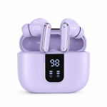 CYXG Q57 Безжични Bluetooth слушалки с LED дисплей и заряден кейс - Лилав