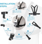 HL-26 Нагръден държач за телефон – Chest Mount Harness за POV заснемане с регулируеми презрамки