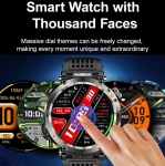 HT30 Мъжки смарт часовник  Sport 2026 – 1.7\" AMOLED дисплей, Bluetooth разговори, фенерче, 600mAh батерия, IP68 водоустойчив