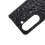 D70 Калъф с камъни за Samsung Z Flip 6 от 2 части - Черен