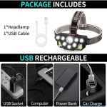 LED челник CL-T28 USB, 4 режима, регулируем, за риболов и работа