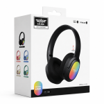 LELISU LS-257 Безжични Bluetooth слушалки  V5.4 с RGB осветление, Type-C, до 10 часа работа – Черен