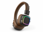 LELISU LS-258 Безжични Bluetooth слушалки с RGB подсветка - Кафяв