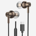 LELISU LS-729 - Черен Жични слушалки с USB Type-C, HD микрофон и управление