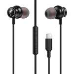 LELISU LS-729 - Черен Жични слушалки с USB Type-C, HD микрофон и управление