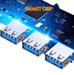 HUB SX-36 4в1 USB към 4 X USB - Черен