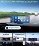 C990 10-инчов Apple Carplay/Android Auto Безжична автомобилна стерео GPS навигация автомобилен екран , Bluetooth, Siri/Google Assistant