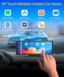 C990 10-инчов Apple Carplay/Android Auto Безжична автомобилна стерео GPS навигация автомобилен екран , Bluetooth, Siri/Google Assistant