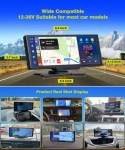 C990 10-инчов Apple Carplay/Android Auto Безжична автомобилна стерео GPS навигация автомобилен екран , Bluetooth, Siri/Google Assistant