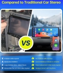 C990 10-инчов Apple Carplay/Android Auto Безжична автомобилна стерео GPS навигация автомобилен екран , Bluetooth, Siri/Google Assistant