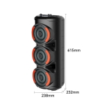 ZQS3601 Подвижна Тройна Караоке 3x6.5\'\' Sing-e 60W тонколона+ безжичен микрофон