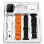 NEO 600 Smart Watch 6+1 – Смарт часовник с Bluetooth разговори, безжични слушалки и 4 допълнителни каишки