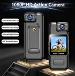 Мини Body Camera 1080P HD  L8 – Камера с въртящ се на 180° обектив, нощно виждане, дисплей и клипс за дрехи