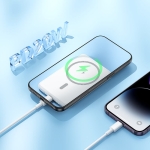 HOCO J140A - Черен Тънка Slim Магнитна MagSafe външна батерия 5,000mAh PD Type-C 15W