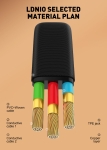 LDNIO Кабел LC242C 65W Автоматичен подсилен плетен Type-C към Type-C 2M