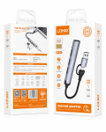 HUB LDNIO DS64U 4в1 USB-C+USB КЪМ 4xUSB 480MB/ps