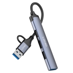 HUB LDNIO DS64U 4в1 USB-C+USB КЪМ 4xUSB 480MB/ps