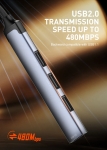 HUB LDNIO DS64U 4в1 USB-C+USB КЪМ 4xUSB 480MB/ps