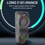 ZQS10206 / 10209 Подвижна Двойна Караоке 2x12\'\' Sing-e 50W тонколона+ безжичен микрофон