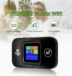 Преносим 5G/4G LTE Wi-Fi рутер MF680-E със SIM карта, цветен дисплей и батерия 3600 mAh - бял