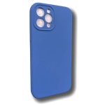 Silicone case TP-59 +камера за iPhone 15 - Тъмно Син