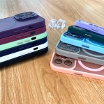 Луксозен кейс+Magsafe TP-27 +камера за iPhone 16 - Светло Лилав