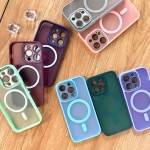 Луксозен кейс+MagsafeTP-27 +камера за Samsung S22 - Черен